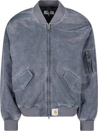Carhartt Work in Progress Grey Orman Technical Fabric Bomber Jacket