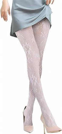 Generic 1-Piece White Lace Tights Set - Floral Hollow-Out Pantyhose for Women | Lolita Fashion & Versatile Wardrobe Essential