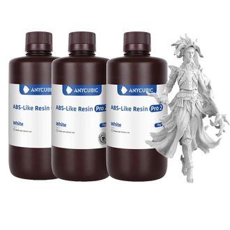 OEM Resina Para Impresi&oacute;n 3d, Alta Precisi&oacute;n, Aplicaci&oacute;n Sencilla, Abs Pro2 Blanco - 3 Kg