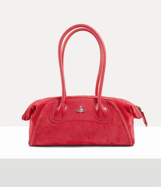 Vivienne Westwood Shirley Small Holdall Leather Coral