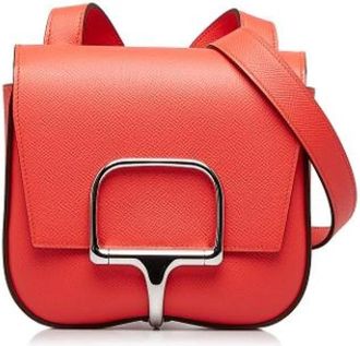 Herm&egrave;s Pre-owned Della Cavalleria Schoudertas - Dames - Vintage Schoudertas - Rood - ONE Size - Leer - Vintage
