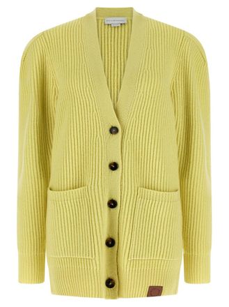 Stella McCartney Yellow Thick knit cardigan