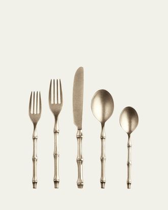 Mepra Bali Champagne Pewter 5-Piece Flatware Place Setting