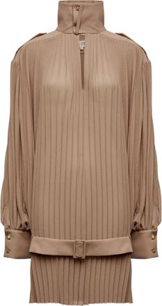 Maison Margiela Pleated High-Neck Dress