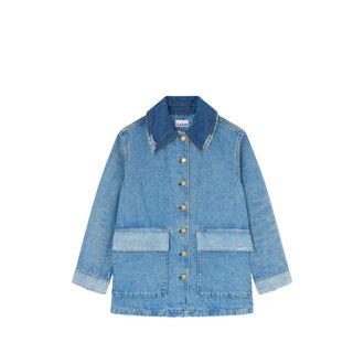 Ganni Raw-cut Denim Jacket