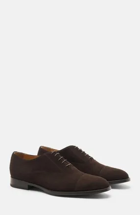 Scarosso Cesare Oxfords in Brown Suede at Nordstrom, Size 42.5
