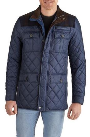 Cole Haan Signature Mixed Media Quilted Jacket in Navy at Nordstrom Rack, Size Small