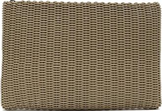 Palorosa Clutch grande intrecciata - Toni neutri