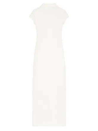Courr&egrave;ges Long Sports Polo Shirt Dress - White