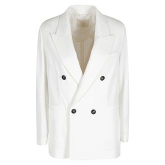 Circolo 1901 Blazers, female, White, Size: 2XS Double-Breasted Blazer