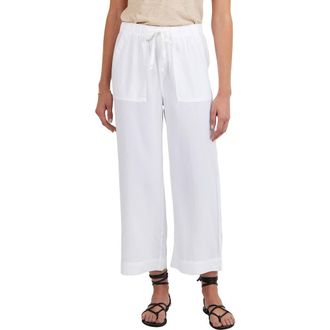 Bella Dahl Easy Pocket Crop Wide Leg Pants in White at Nordstrom, Size X-Large