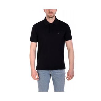 Emporio Armani Heren, Tops, Blauw, Maat: L Piqu&eacute;