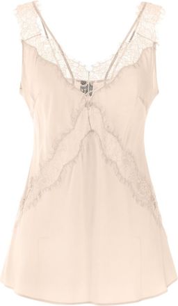Pinko Pink V-Neck lace Top