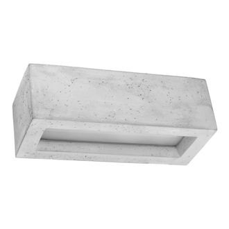 Sollux Lighting L&aacute;mpara de pared gris concreto, vidrio alt. 10 cm