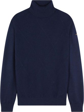 Paul & Shark Stijlvolle coltrui - Heren - Coltruien - Blauw - M - Wol - Truien & Vesten