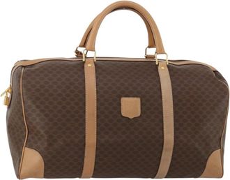 Celine Vintage Macadam Canvas Brown Canvas Backpack Bag (Pre-Owned)
