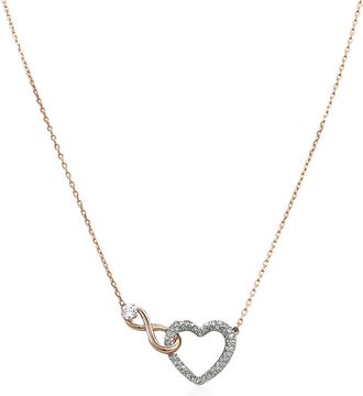 Swarovski Mixed Metal Finish Infinity Heart Necklace