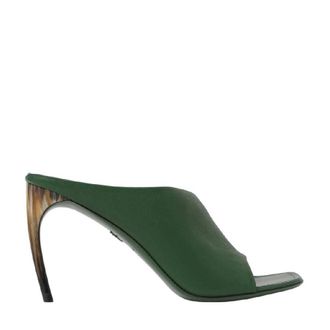 Ferragamo Nymphe Curved Heel Slide Sandals, Size 10 C