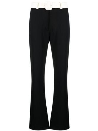 Viktor & Rolf Buckle straight-leg trousers - women - Cotton - S - Black