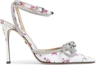 Mach & Mach Cheri Floral Satin High Heels Sandals