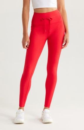 Beyond Yoga Space Dye Pocket Midi Leggings in Candy Apple Red Heather at Nordstrom Rack, Size X-Small