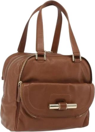 Jimmy Choo London Pre-owned Leren Handtas - Dames - Vintage Handtas - Bruin - ONE Size - Leer - Vintage