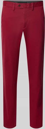 Christian Berg Regular Fit Chino mit Gesäßtaschen in Kirsche, Größe 102