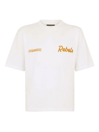 Dsquared2 Cropped White Cotton T-Shirt