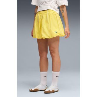 Puma T7 Bubble Hem Miniskirt in Lemon Meringue at Nordstrom, Size X-Large