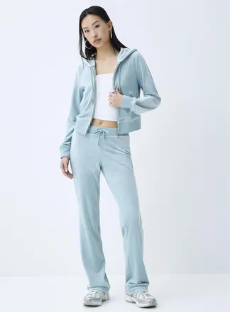 Juicy Couture Womens Diamond logo velvet pant