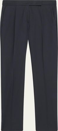 Max Mara Cotton Stretch Straight-Leg Ankle Trousers