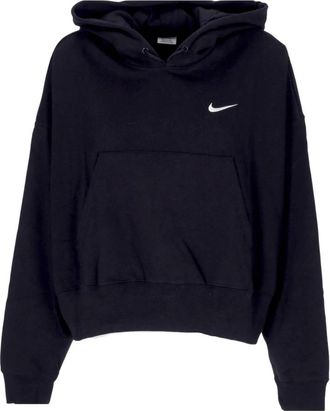 Nike Oversized Hoodie met Capuchon - Dames - Sportshirts - Zwart - L - Katoen - Fitness