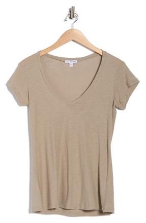 James Perse Deep V-Neck T-Shirt in Overcast at Nordstrom Rack, Size 0