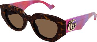 Gucci GG1421S 011 Womens Sunglasses Tortoiseshell Size 51 - Free RX Lenses - Free RX Lenses
