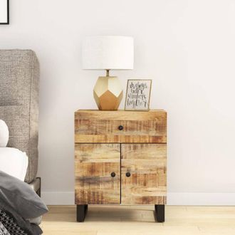 vidaXL Comodino 50x33x60cm Legno Massello di Mango e Legno Multistrato Vidaxl
