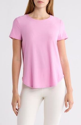 Beyond Yoga On the Down Low T-Shirt in Pink Haze Heather at Nordstrom Rack, Size X-Large