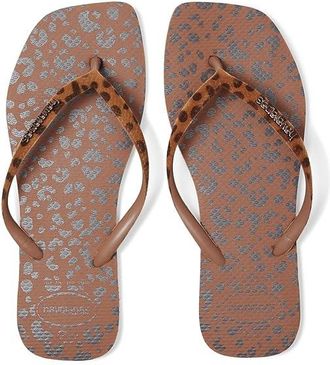 Havaianas Slim Square Velvet Sandals Womens Sandals Rust : EU 41-42 (US Womens 11-12) M, Rubber