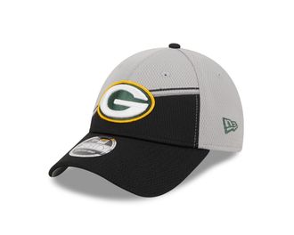 New Era Green Bay Packers NFL 2023 Sideline Grey Black 9Forty Stretch Snapback Cap - One-Size