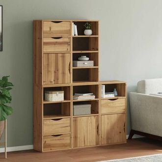 Berkfield Home Side Cabinets 5 pcs ODDA 40x24x79 cm Solid Wood Pine in Brown | Size: 40 x 24 x 79 cm