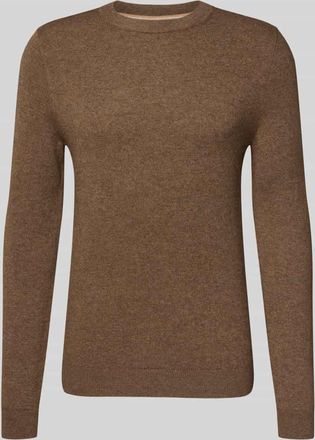 Mc Neal Strickpullover aus Woll-Mix mit Kaschmir-Anteil in Mittelbraun Mel, Größe XXXL