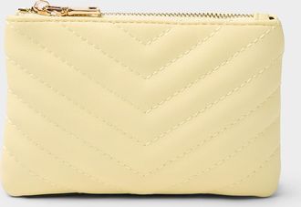 Simons Womens Quilted herringbone coin purse