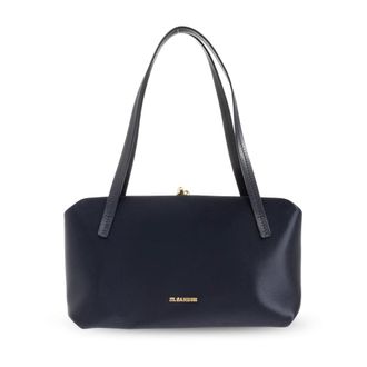 Jil Sander Tassen, Dames, Blauw, ONE Size, Leer, Goji Pillow Small Bag