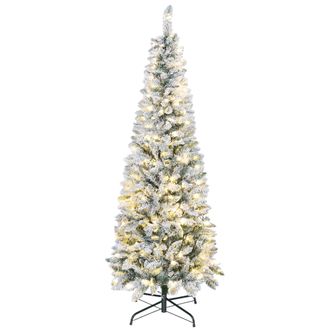 OEM &Aacute;rbol De Navidad Estrecho 180 Cm Con Luces Led Bicolores 11 Modos De Iluminaci&oacute;n 479 Ramas Verde
