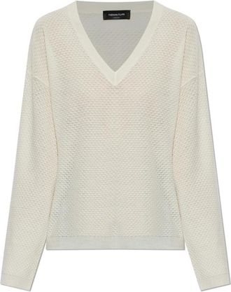 Fabiana Filippi Dames, Truien, Beige, Maat: 2XS Wol