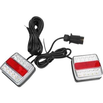 OEM Kit De Luces De Estacionamiento Led Sumergibles De 16 Led &Aacute;mbar Y Rojo De 12 V Con Clasificaci&oacute;n Ip68 Para Camiones, Remolques, Jeeps, Barcos, Autobus