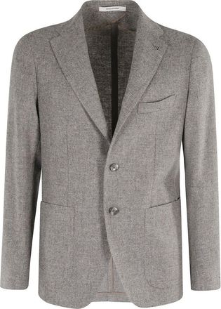 Tagliatore Cut-Off Turple One-Breasted Cashmere Blend Jacket