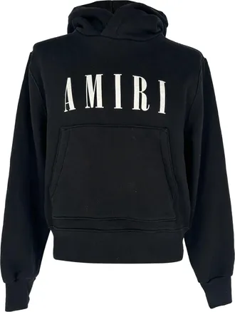 Amiri Core Logo-Print Hoodie in Black Cotton