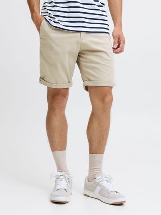 Jack & Jones Chinoshorts JACK & JONES JPSTBOWIE JJSHORTS S, Herren, Gr. XXL, N-Gr, beige (crockery), Web, Obermaterial: 98% Baumwolle, 2% Elasthan, unifarben, regu