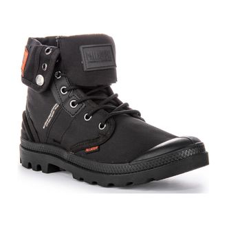 Palladium Baggy City Shel Canvas Ankle Boots in Black | Size: 5.5