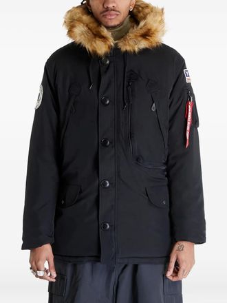 Alpha Industries faux-fur hooded jacket - Black